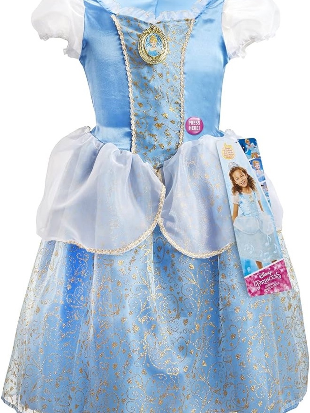 Disney Princess Cinderella Sing & Shimmer Musical Dress - Best For 5/6
